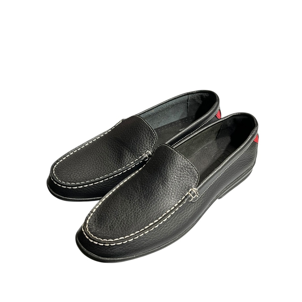 FootJoy Mens Black Leather Driving Moccasin Loafers Golf Shoes Size 8.5M